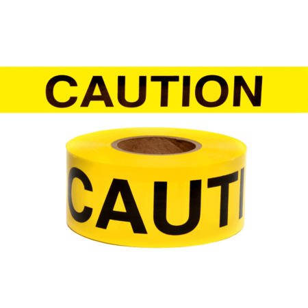 Presco 2mil 3" 1000' yellow Caution tape, 8PK SB3102Y16